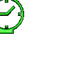 green clock gif