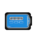 blue glowing pager gif